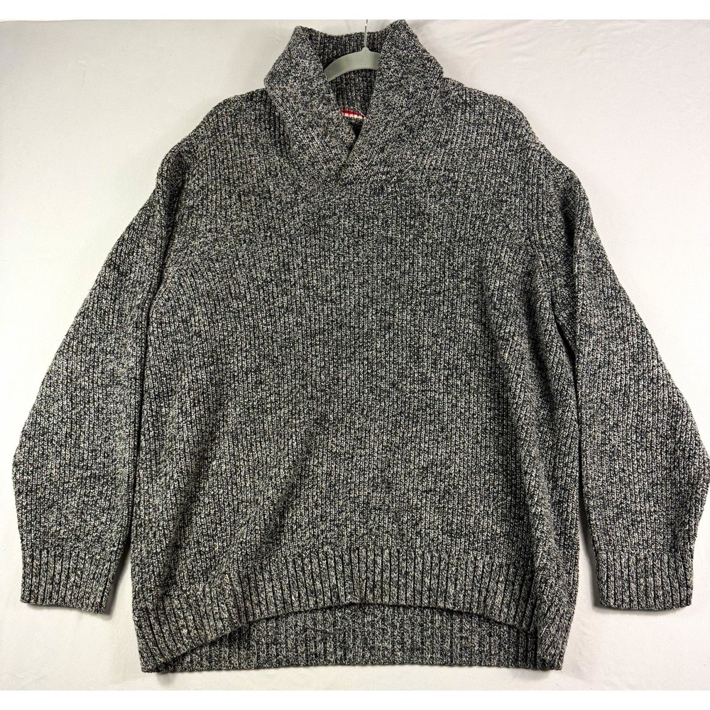 American Eagle Outfitters Gray Mock Neck Chunky-Knit Pullover Sweater Men's XXL
